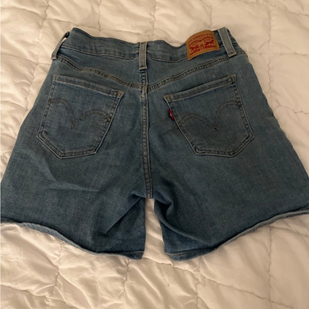 Levi's Women's Light Blue Mid Length Jean Shorts